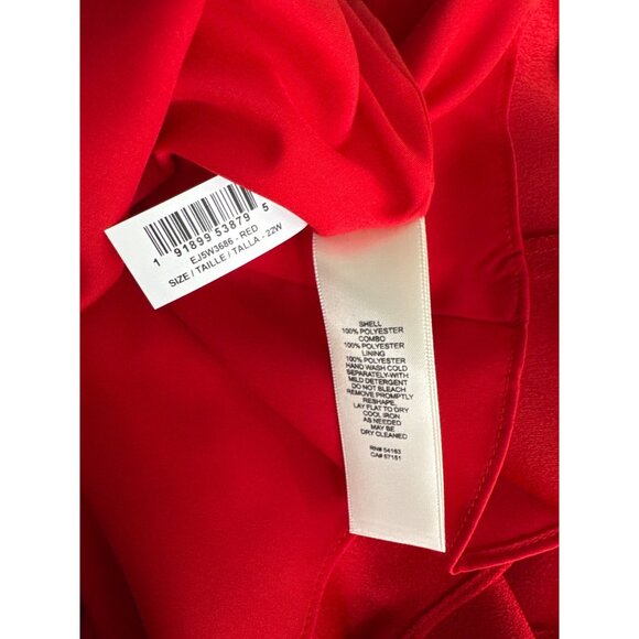 Eliza J Womens Red Bow Detail A-Line Dress size 22W plus new $169 - Picture 7 of 7